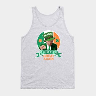 Make St. Patrick's Day Great Again Irish Donald Trump Tank Top